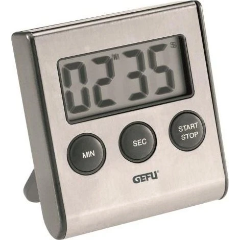 GEFU CONTARE Digital Køkkentimer, Sort/Rustfrit Stål