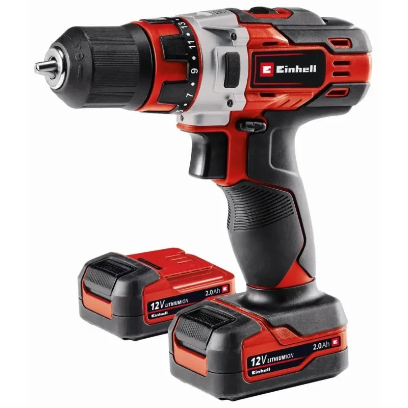 Einhell TE-CD 12/1 Li Akkuboremaskine med 2x12V/2,0 Ah batterier og lader