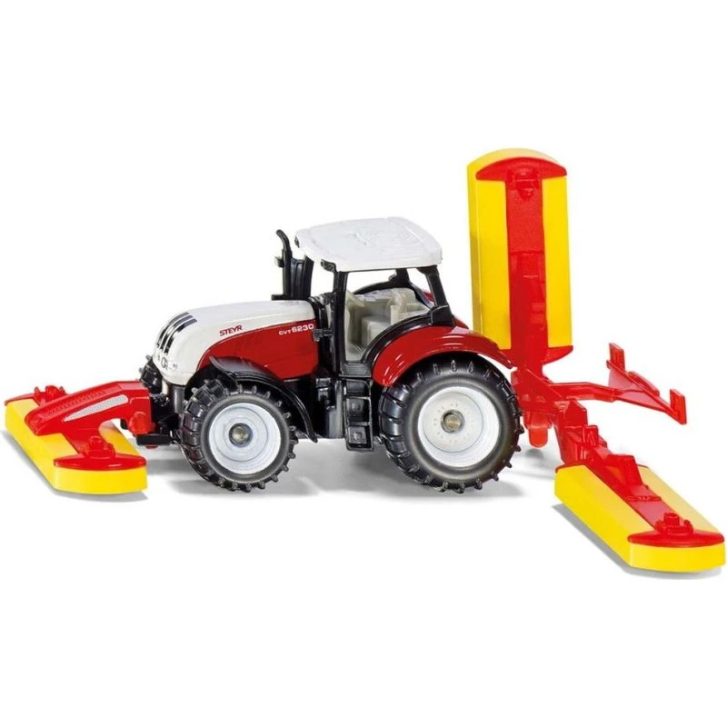 Siku Steyr Traktor med Pöttinger Slåmaskine