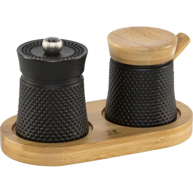 Peugeot Bali Støbejern Peberkværn & Salt Dispenser Sæt, Sort