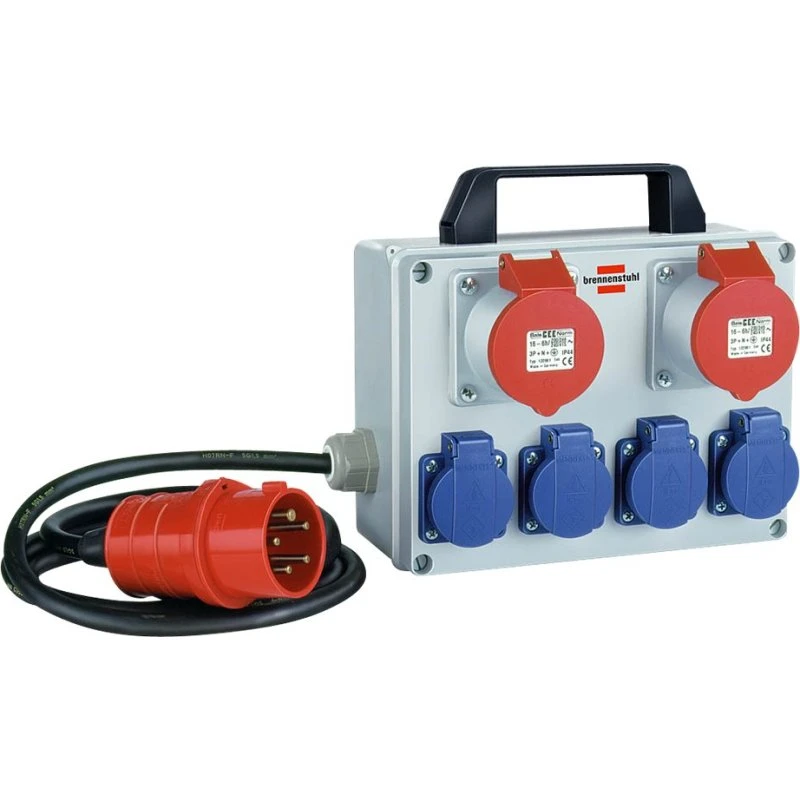 Brennenstuhl BKV 2/4 T IP44 6-stik Grå 2m