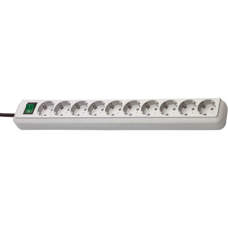 Brennenstuhl Eco-Line 10-vejs 3 m Grå Type F