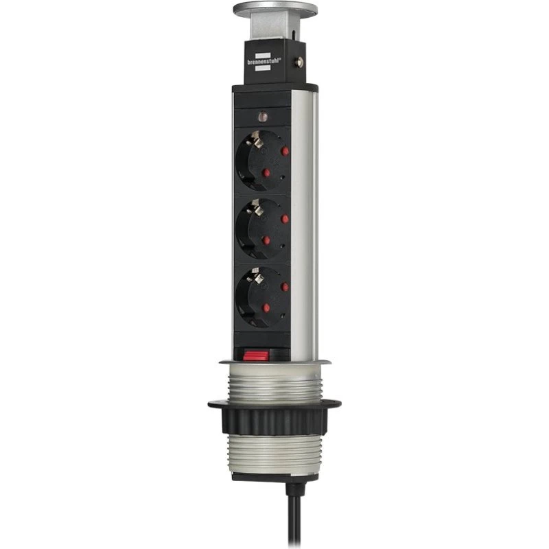 Brennenstuhl Tower Power 3-stik 2m sort
