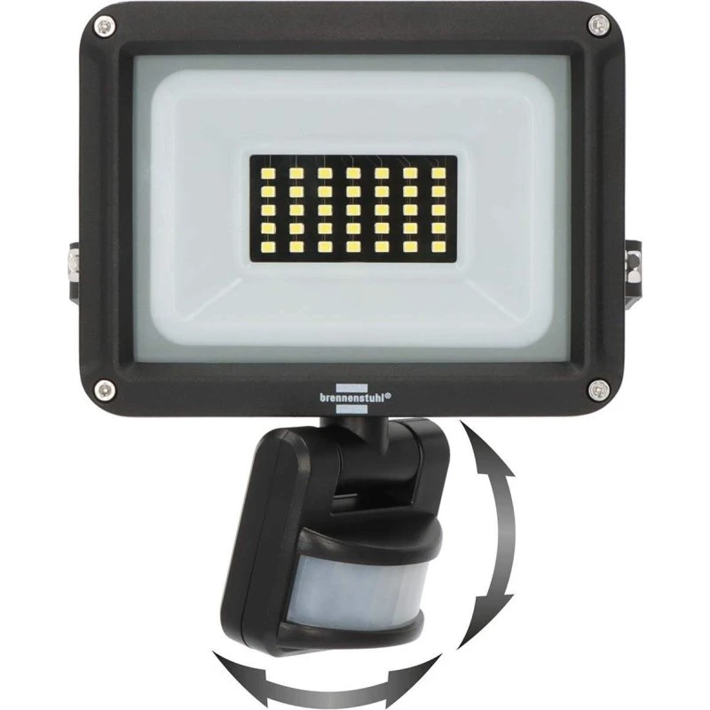 Brennenstuhl JARO 3060 P LED-spotlight, 20W, 6500K, med bevægelsesdetektor, sort, IP65