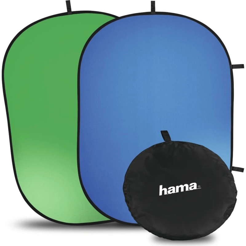 Hama 2-in-1 Foldbar Baggrund Grøn/Blå 150x200 cm