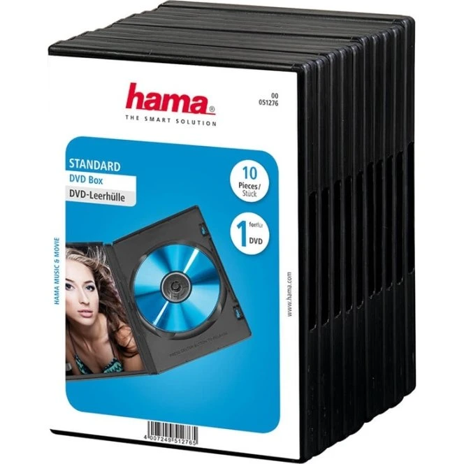 Hama DVD-Box Standard Sort 10-pak