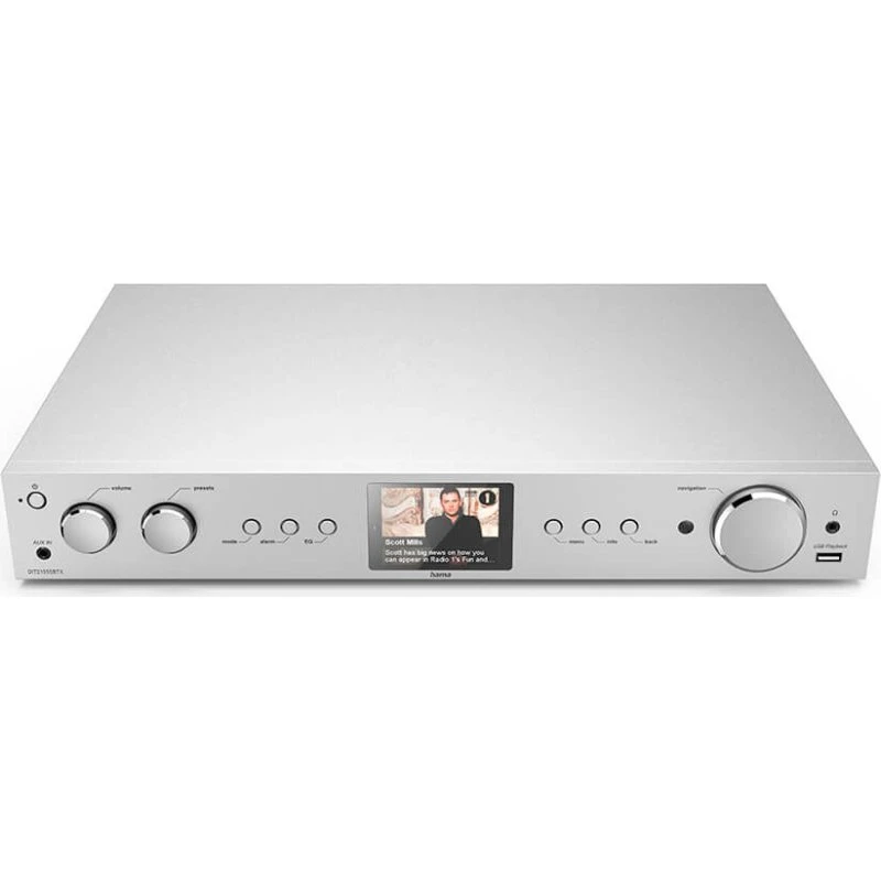 Hama DIT2105SBTX DAB+/Internet Radio med Bluetooth – Sølv