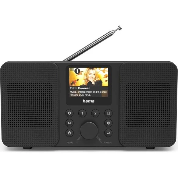 Hama DIR10 DAB+ FM Internet Radio med Bluetooth, Sort