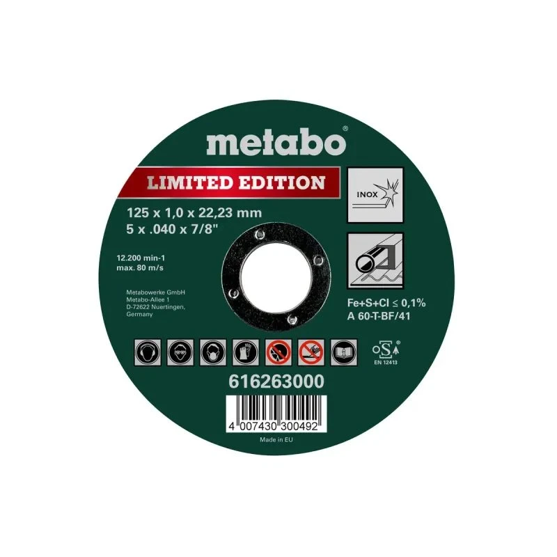 Metabo 616263000 60-T Inox Kvalitetsklasse A Limited Edition