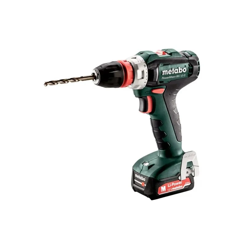 Metabo PowerMaxx BS 12 Q 12V Akkuboremaskine med 2 batterier