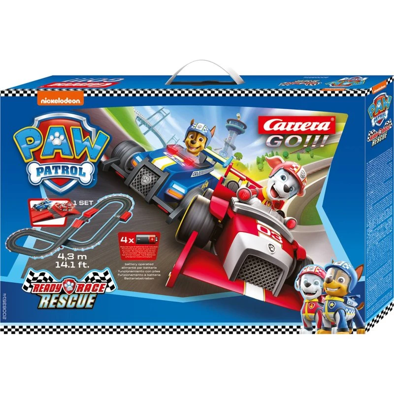 Carrera GO Paw Patrol Ready, Race & Rescue med 2 biler