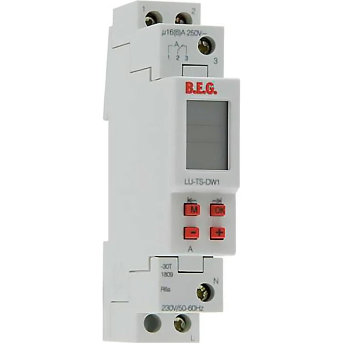 B.E.G. TS-DW1 Digitalt Kontaktur 1 kanal 230V-16A