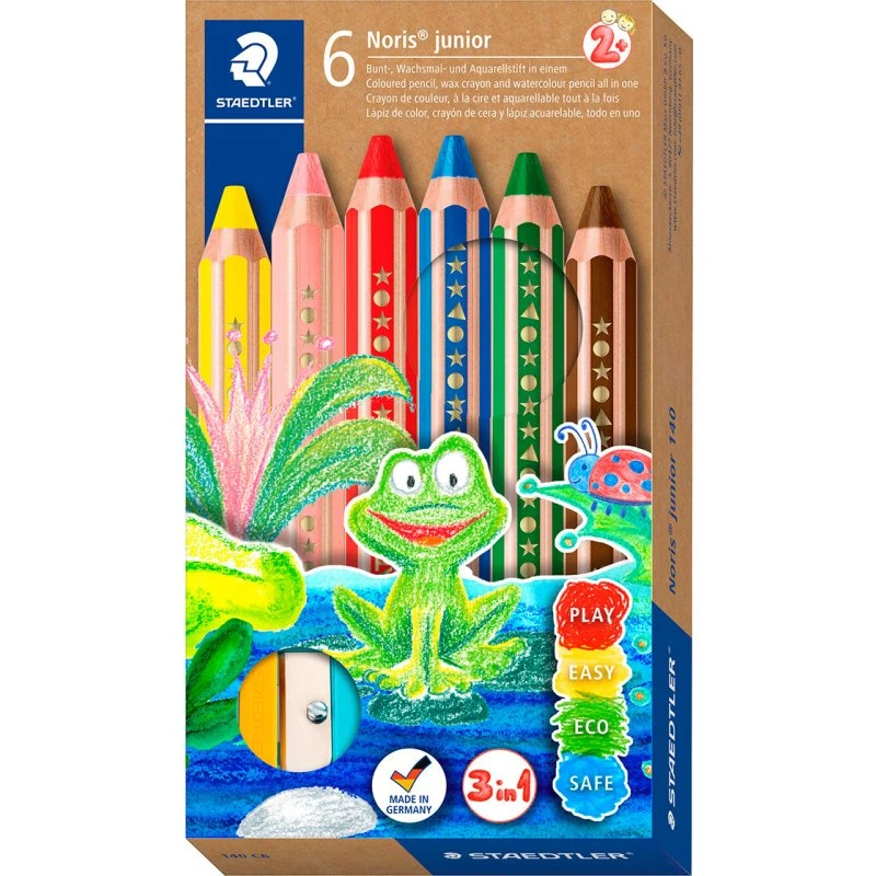 Staedtler Noris Junior 6 farver 3i1 blyanter