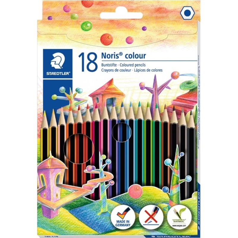 Staedtler Noris Colour 185 Farveblyant, 18 farver