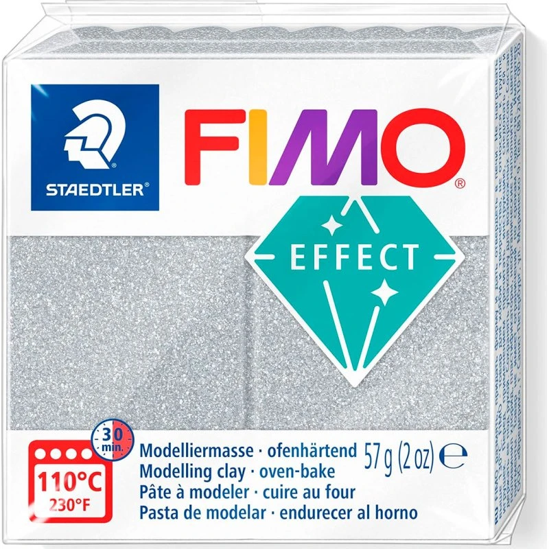 Staedtler FIMO Effect 57g Sølv Glitter