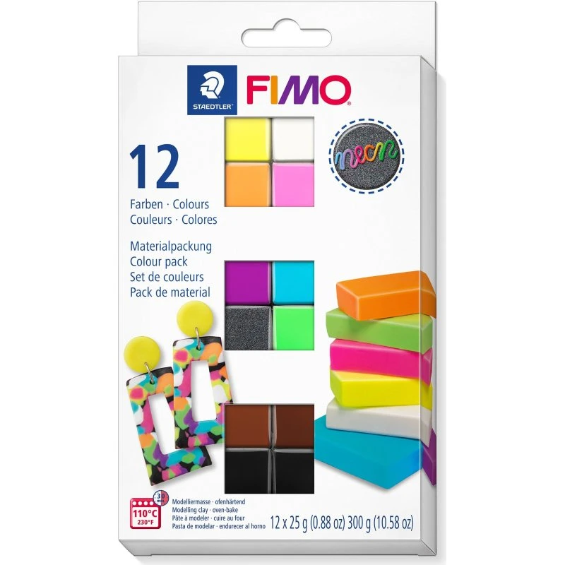 Staedtler FIMO Effect Neon Sæt 12 Farver