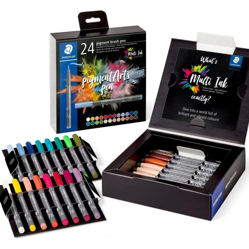 Staedtler Pigment Brush Pen 24 farver