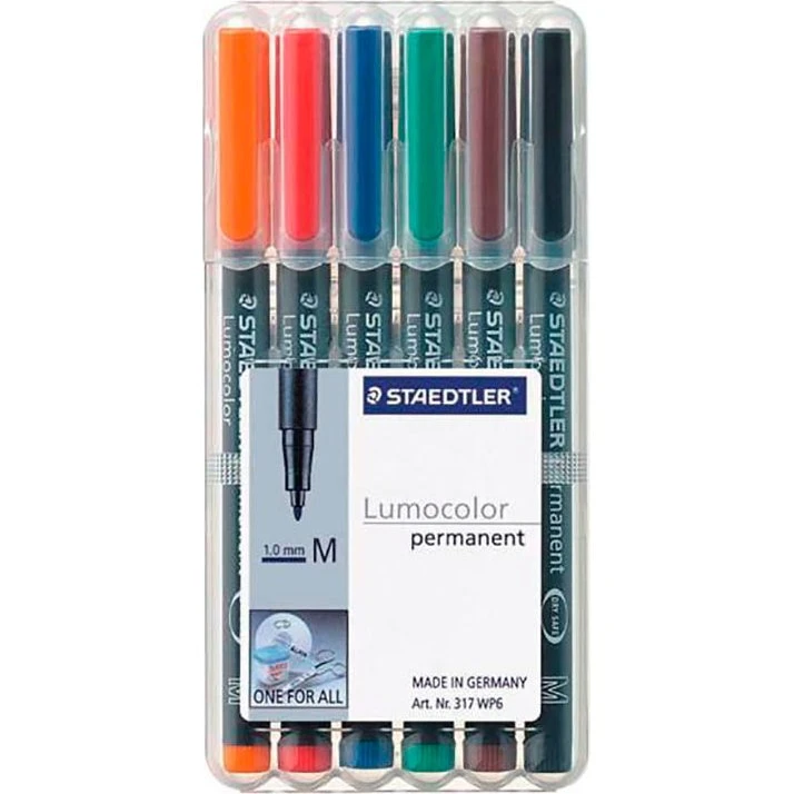Staedtler Lumocolor Perm M 1,0 mm 6 farver