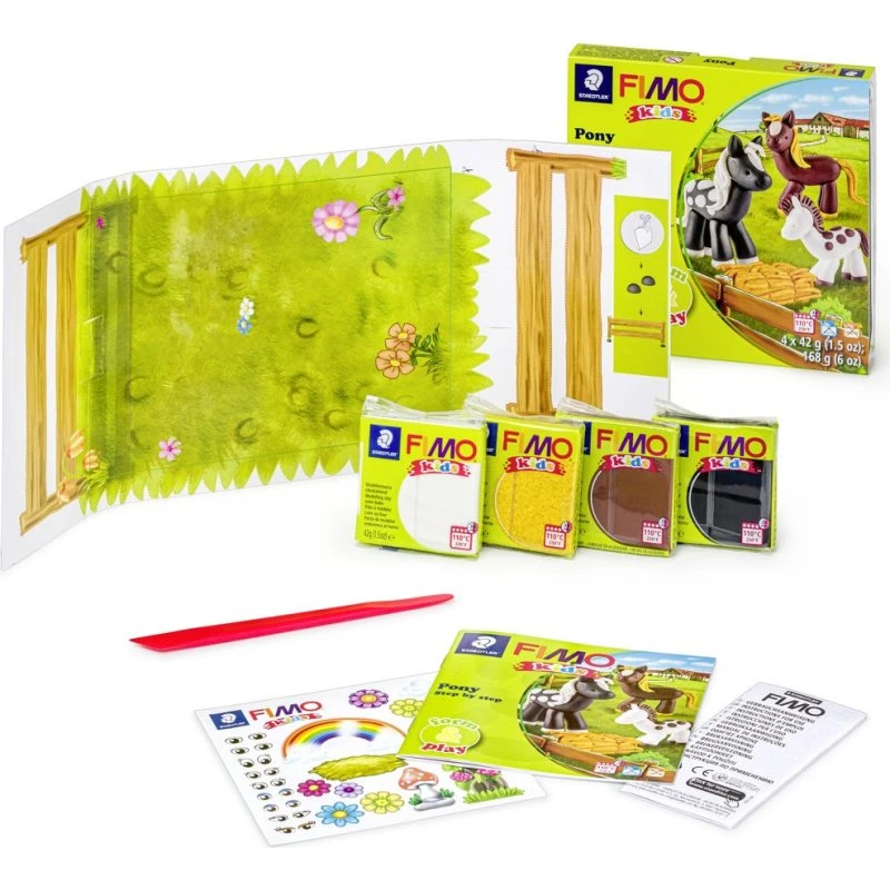 Staedtler FIMO Kids Form & Play Pony - 4-deligt modelleringsæt