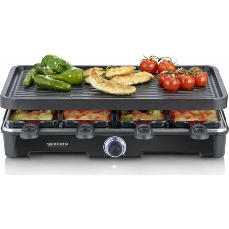 Severin RG9670 Raclette & Bordgrill, Sort, 1400 W