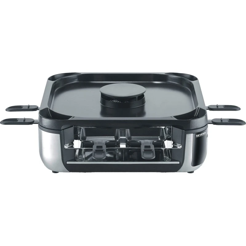 Severin RG 2379 Røggfri Raclette, 8 Personer, 1900W, Sort/Sølv