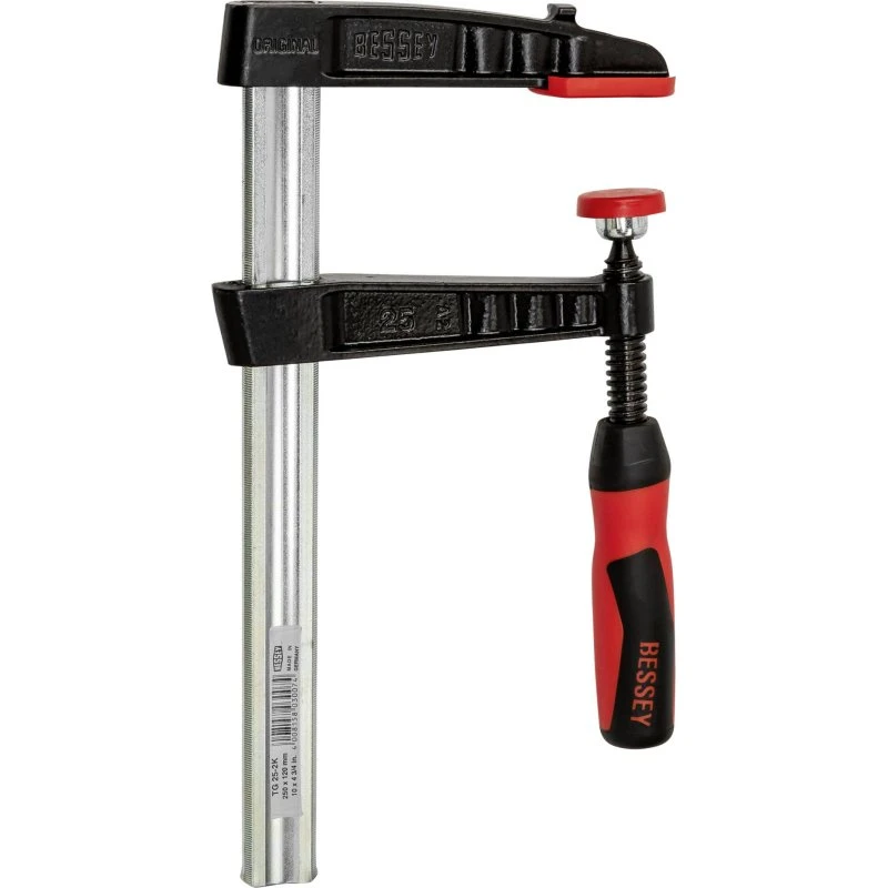 Bessey TG25-2K Skruetvinge 25 cm, Aluminium, Sort/Rød