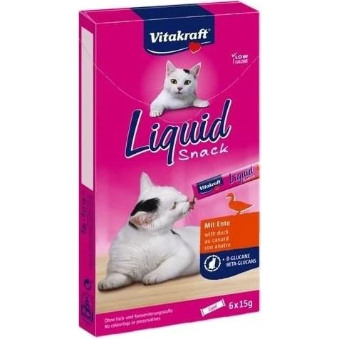 Vitakraft Liquid Snack med and og Beta-glukaner, 6x15g