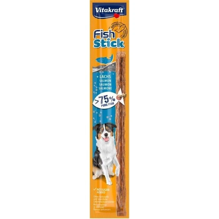 Vitakraft Fish Stick Laks 15g – Lækker fiske-snack til hunde