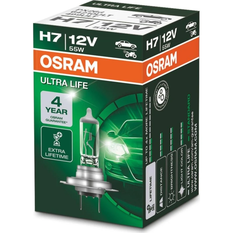 OSRAM ULTRA LIFE H7 55W 64210ULT Fjernlys Glødepære
