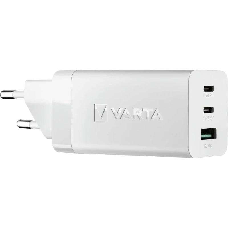 VARTA 65W Højhastighedsoplader 2x USB-C, 1x USB-A