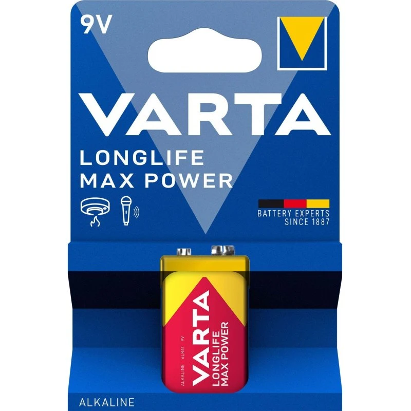 Varta Longlife Max Power 9V Batteri, 1-pack