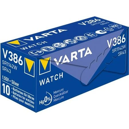 Varta V386 SR43 1,55V 105mAh Silver Oxide-knapbatteri