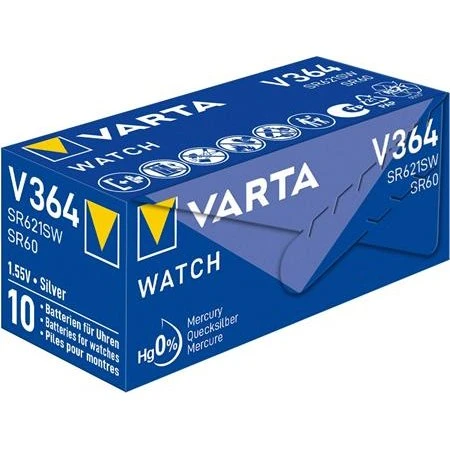 Varta V364 SR60 1,55V 20mAh Silver Oxide Watch Batteri