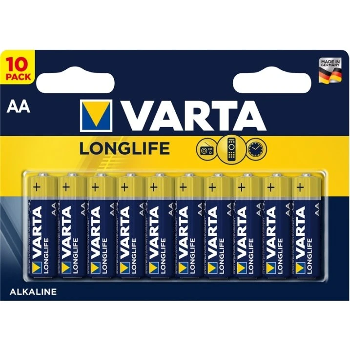 Varta Longlife AA 10-pack – Langtidssikker strøm