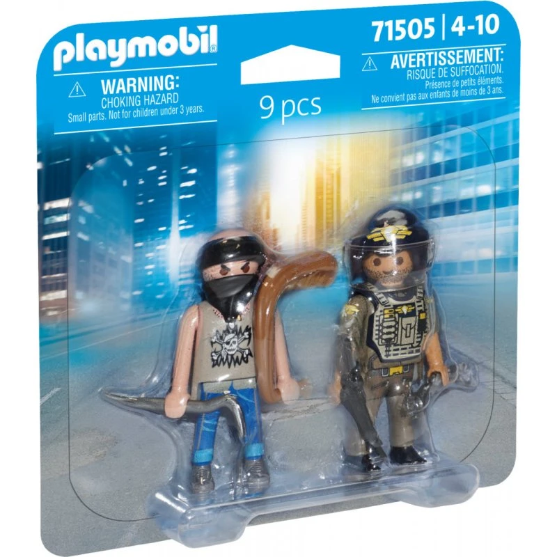 Playmobil 71505 Tactical Politibetjent med Tyv Figursæt, 4+ år