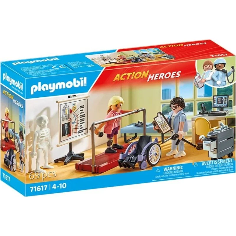 Playmobil 71617 Fysioterapi Værksted – Legesæt med 69 dele