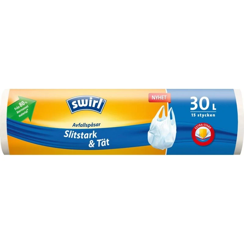 Swirl Affaldssække med Håndtag 30L 16 stk