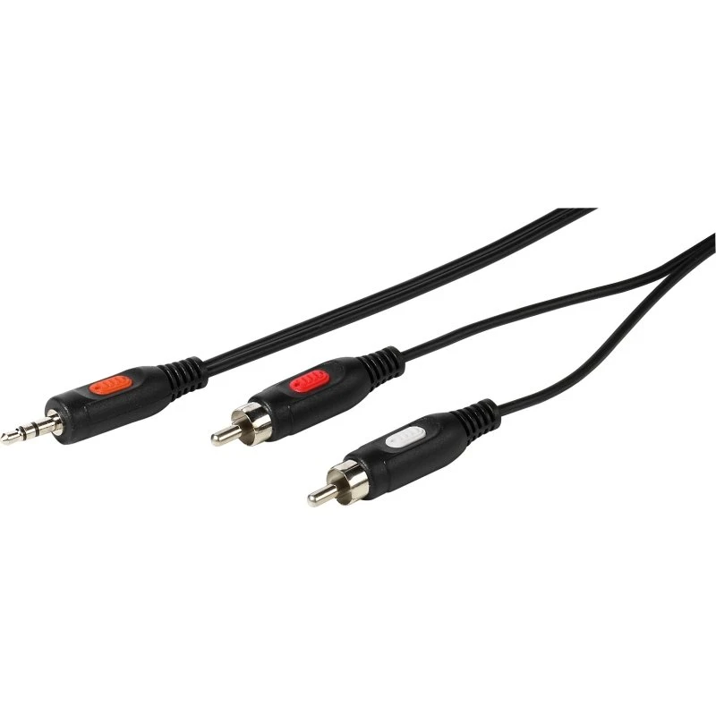 Vivanco 46032 Audiokabel 5m 3.5mm til 2xRCA Sort