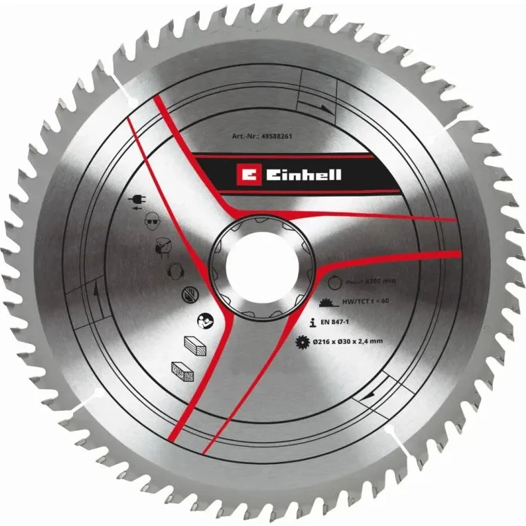 Einhell TCT-rundsavsklinge Ø216x30 mm T60