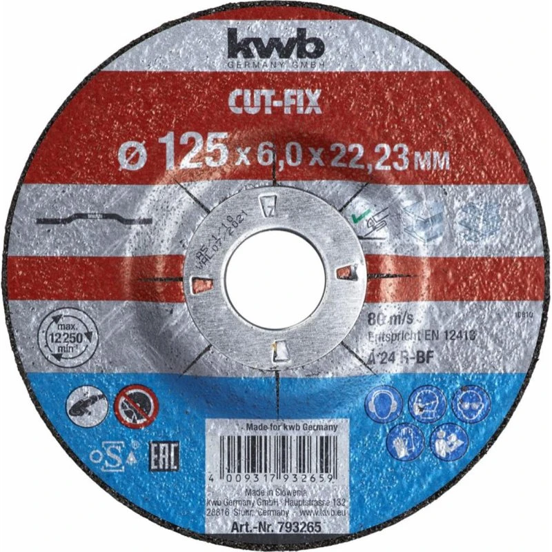 Kwb Cut-Fix Slibeskiver til Metal Ø125x6x22,23mm