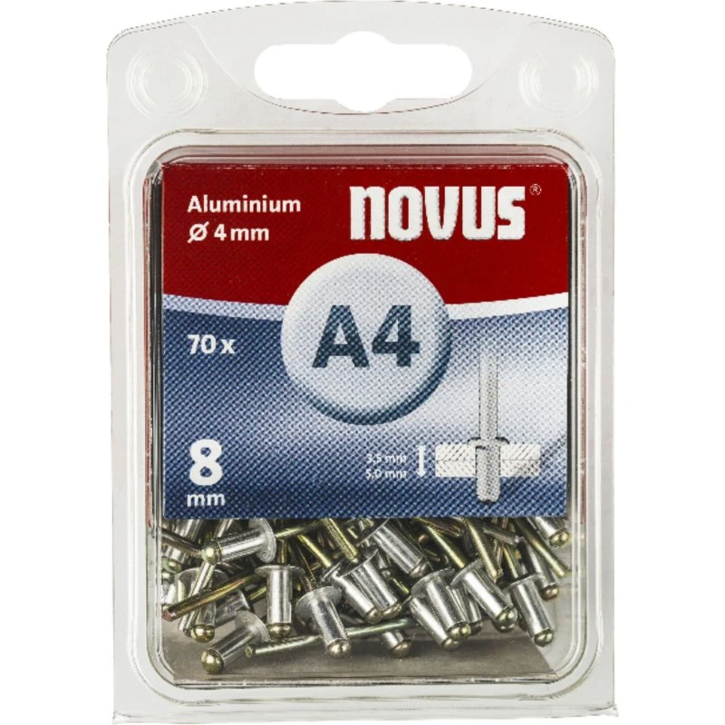 Novus A 4x8 ALU Blindnitter 70 stk