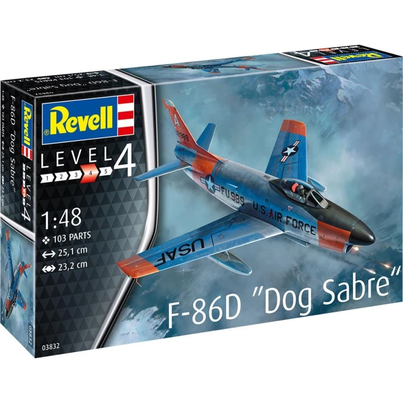 Revell F-86D Dog Sabre Modelfly 1:48, 103 dele