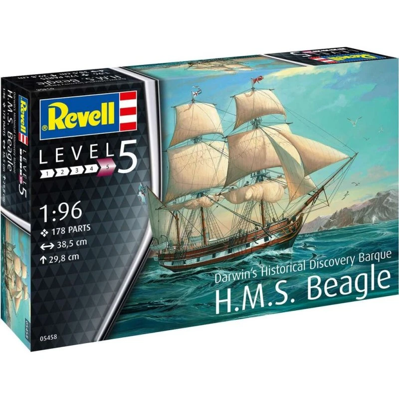 Revell H.M.S. Beagle 1:96 Byggesæt, Level 5