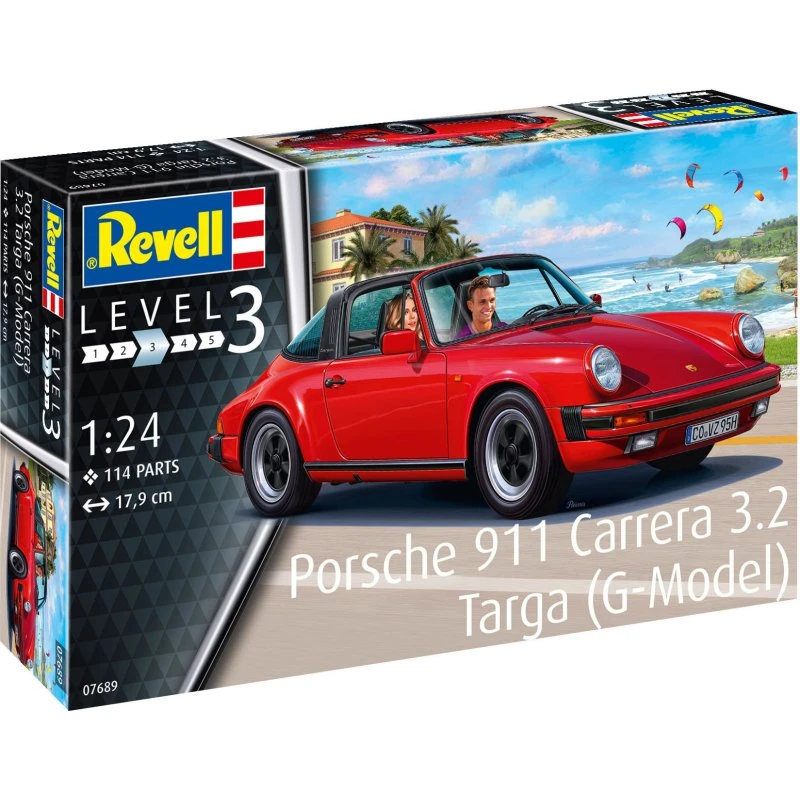 Revell Porsche 911 G Targa Modelbil 1:24, Hvid