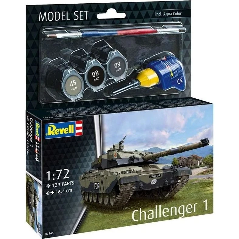 Revell Challenger 1 Mk. 3 1:72 Byggesæt med lim og grundmaling