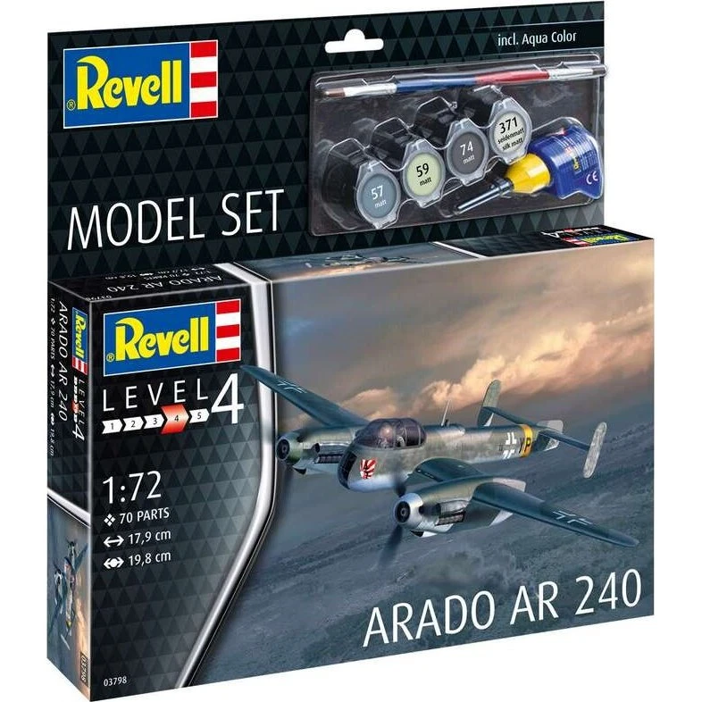 Revell Arado Ar-240 1:72 Byggesæt - Level 4