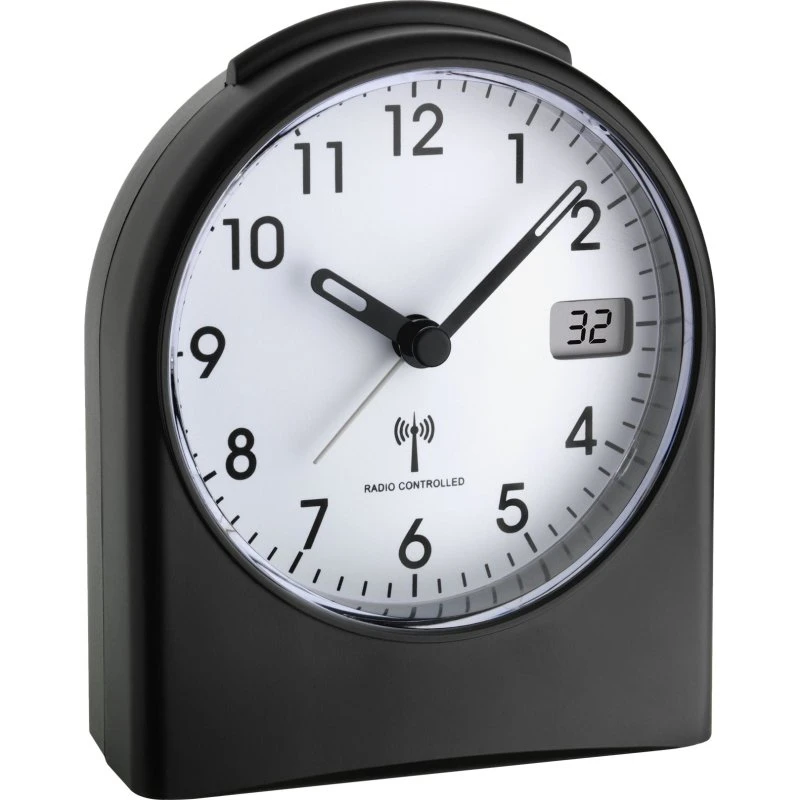 TFA Alarmur Sort Analog, Kvarts, Desktop
