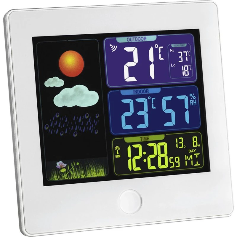 TFA Sun Vejrstation, Hvid (Temperatur/Fugtighed/Alarm)