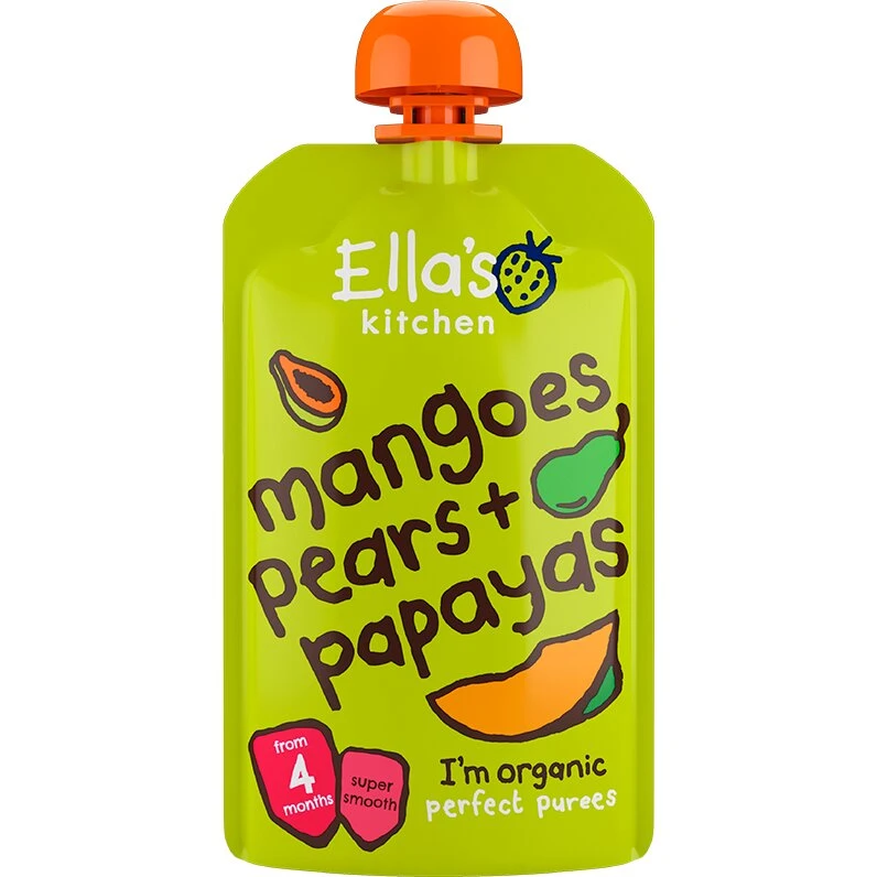 Ellas Kitchen Babymos mango, pære & papaya 120 g Ø (4+ mdr)