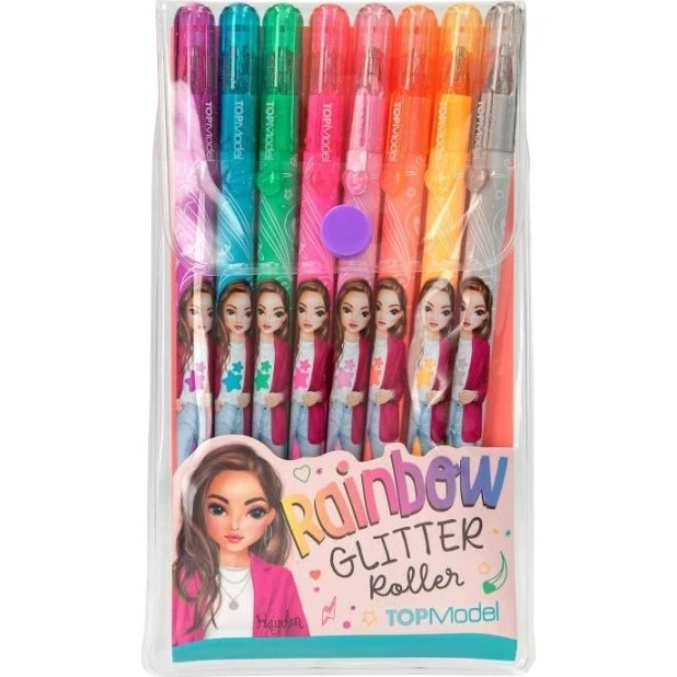 TOPModel Glitter Gelpen Sæt 8 Farver